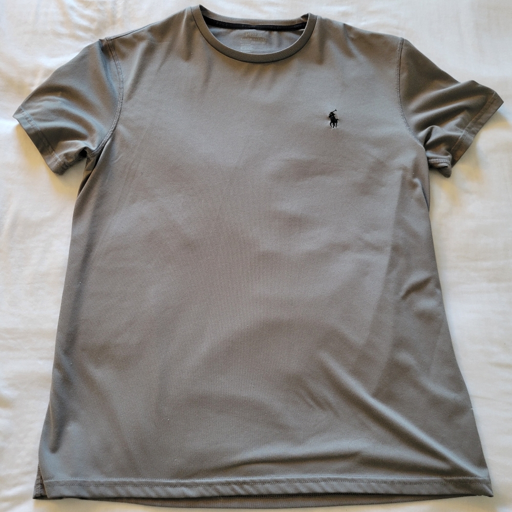 Polo by Ralph Lauren Gray Men's Shirt Medium Dri-fit